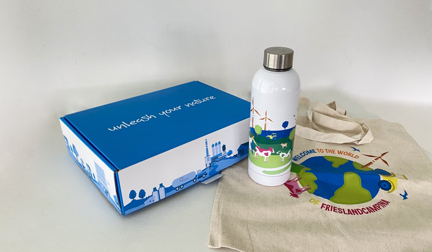 Welkomstpakket nieuwe medewerkers frieslandcampina via jadoe geschenkenmakers 2