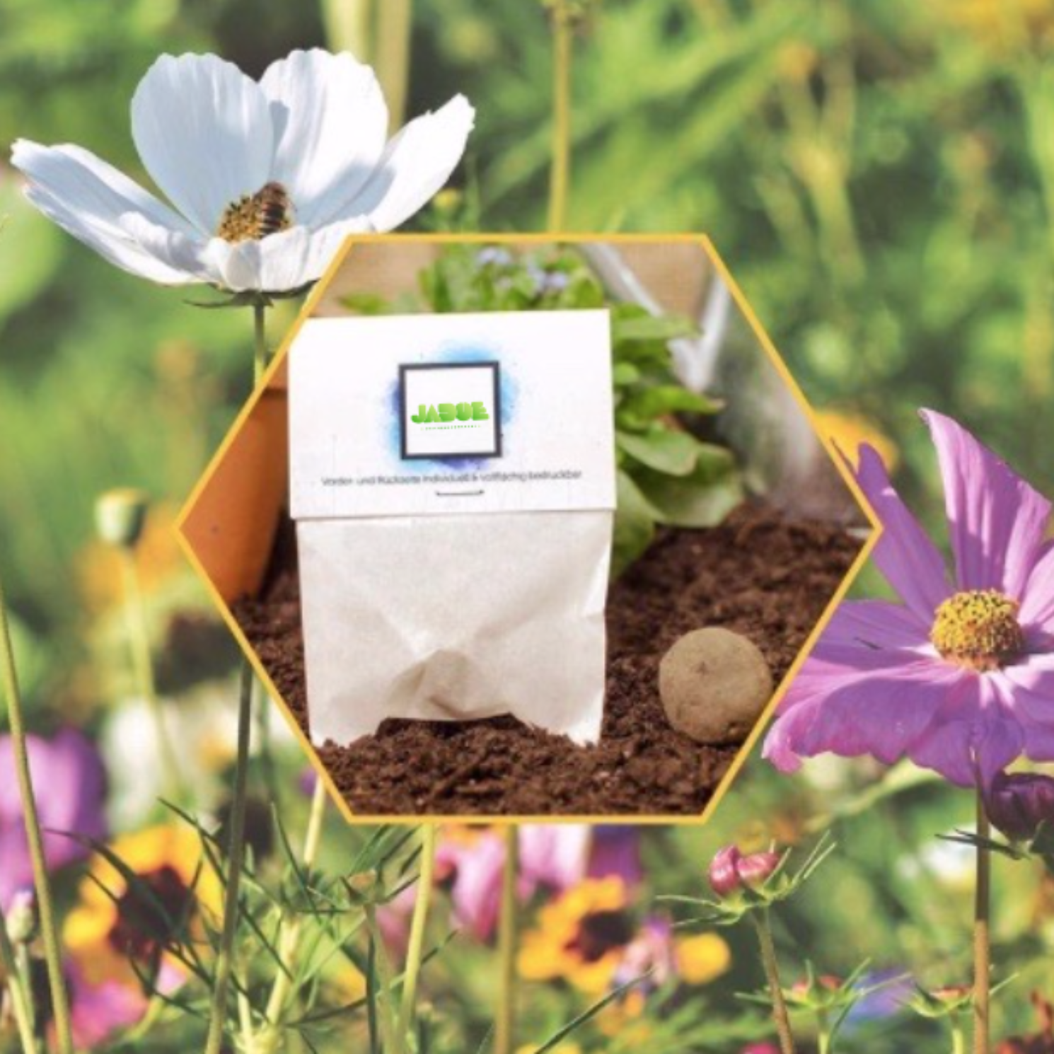 Seedbomb in zakje met logo